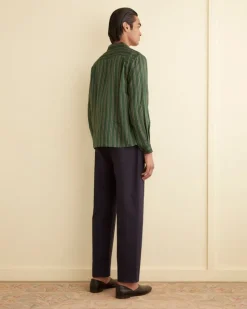 Shirts<BODE Alumni Stripe Long Sleeve Shirt Green
