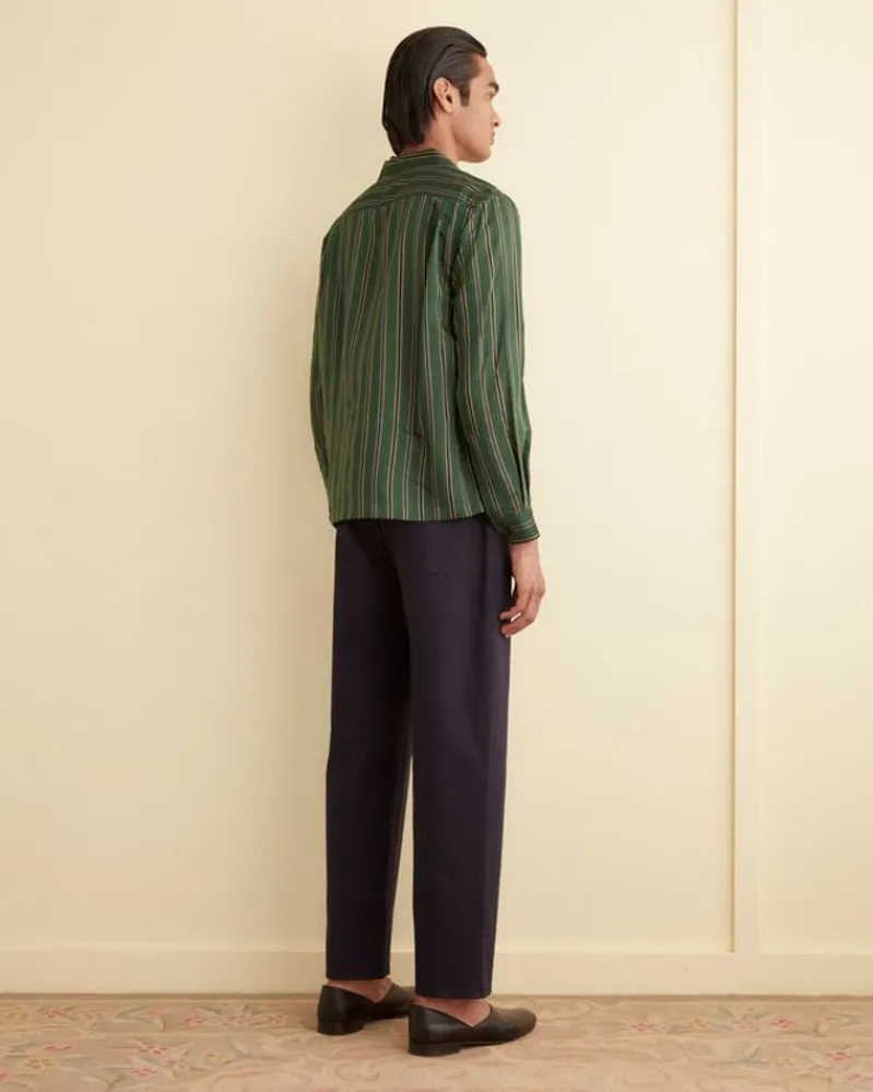 Shirts<BODE Alumni Stripe Long Sleeve Shirt Green