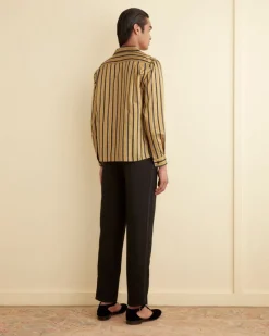 Shirts<BODE Alumni Stripe Long Sleeve Shirt Yellow