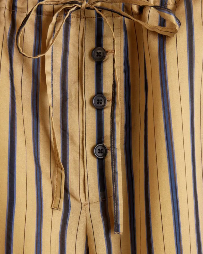 Trousers & Pants<BODE Alumni Stripe Pajama Pants Yellow