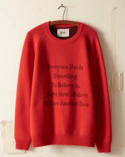 Knitwear<BODE Another Beer Sweater - Orange Red