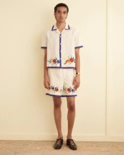 Shorts<BODE Applique Fruit Bunch Shorts White