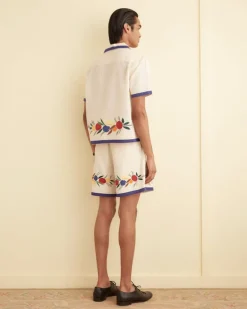 Shorts<BODE Applique Fruit Bunch Shorts White