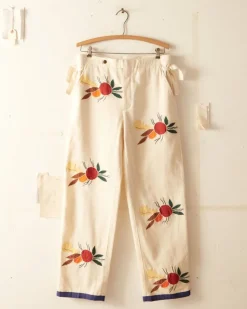 Trousers & Pants<BODE Applique Fruit Bunch Trousers White