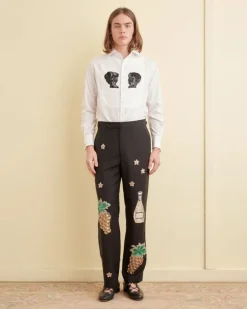 Trousers & Pants<BODE Arbane Tuxedo Trousers Black