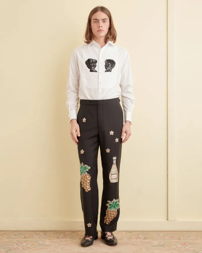 Trousers & Pants<BODE Arbane Tuxedo Trousers Black