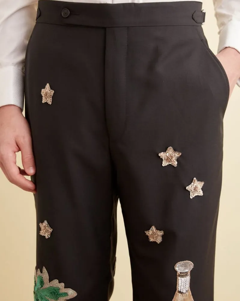 Suiting<BODE Arbane Tuxedo Trousers Black