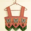 Tops<BODE Athalia Fringe Top Brown/Multi