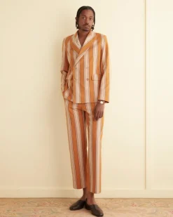 Suiting<BODE Awning Stripe Double-Breasted Suit Jacket Multi