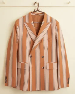 Suiting<BODE Awning Stripe Double-Breasted Suit Jacket Multi