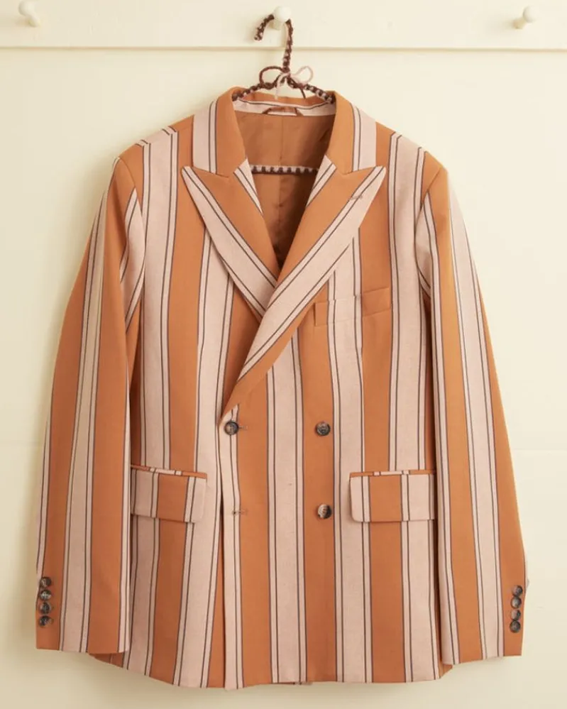 Outerwear<BODE Awning Stripe Double-Breasted Suit Jacket Multi