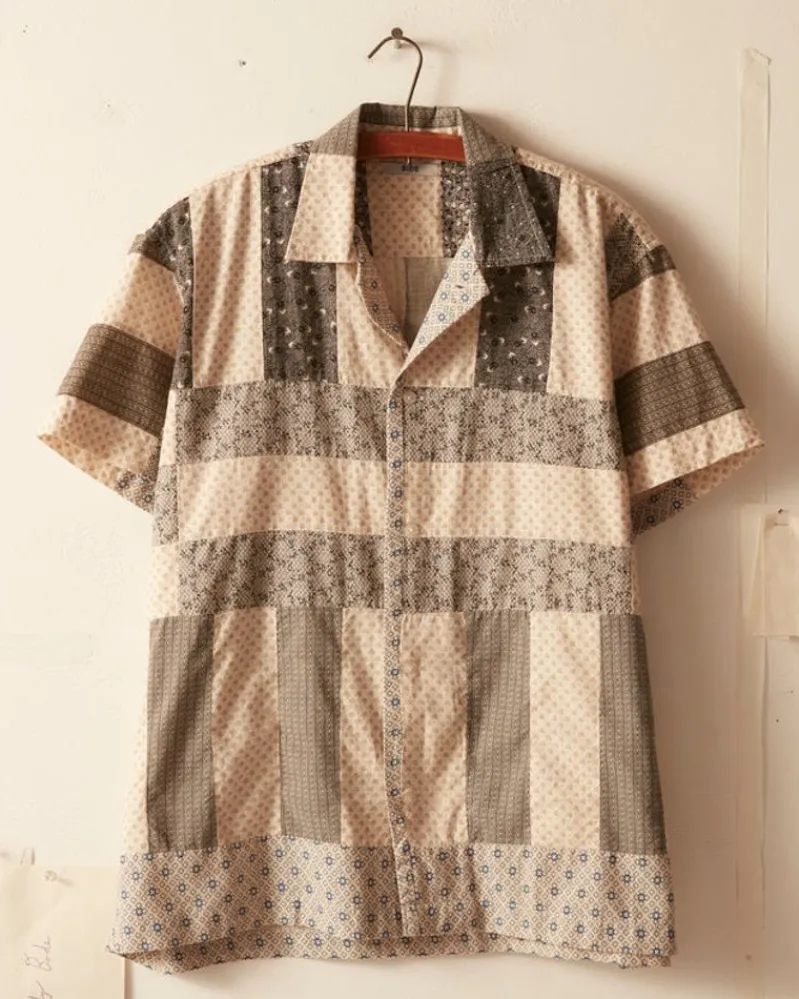 Shirts<BODE Bar Quilt Short Sleeve Shirt