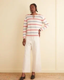 Knitwear<BODE Bay Stripe Sweater Cream/Multi