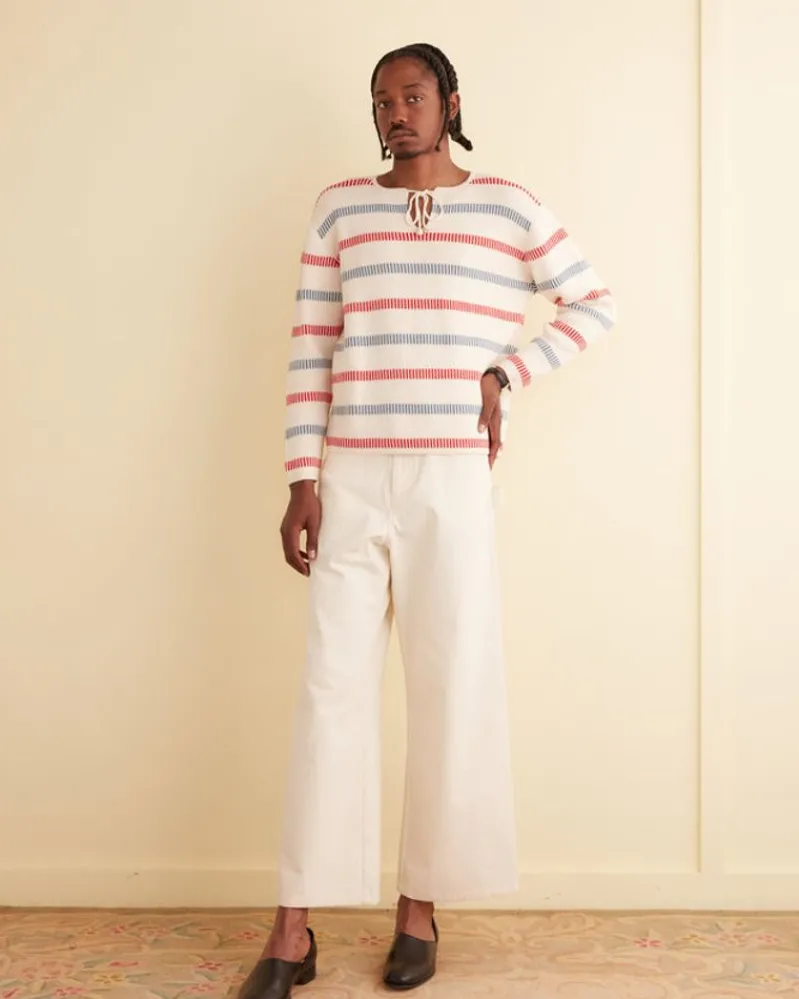 Knitwear<BODE Bay Stripe Sweater Cream/Multi