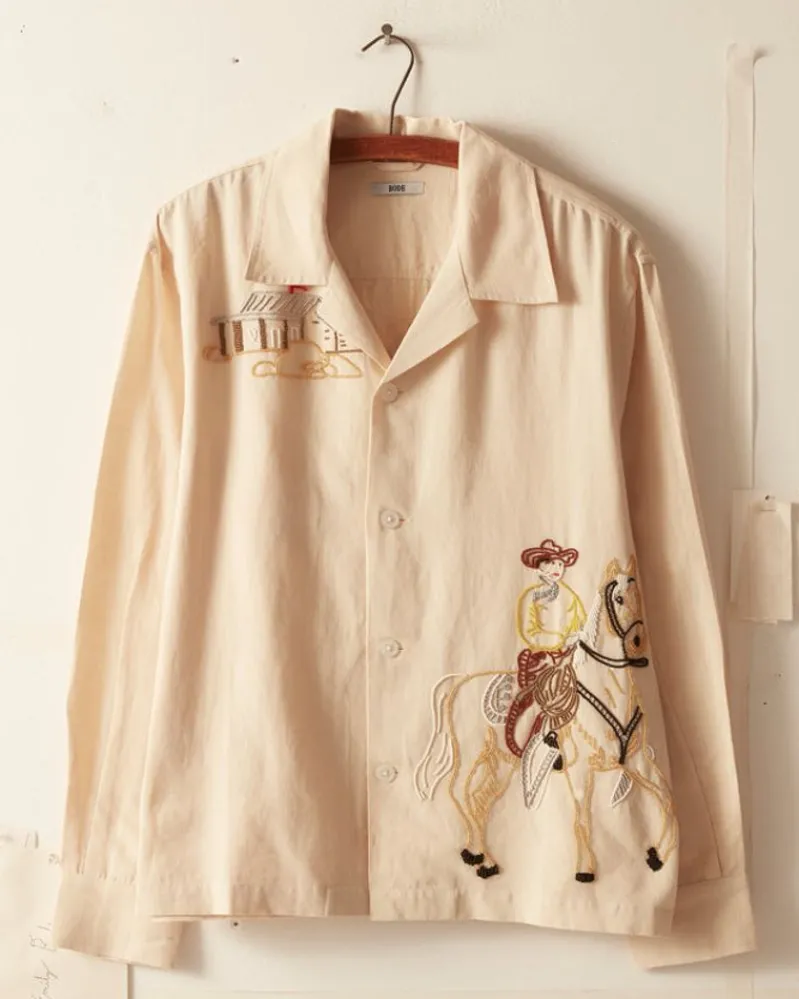 Shirts<BODE Beaded Buckaroo Long Sleeve Shirt