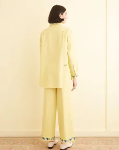 Tops<BODE Beaded Chicory Long Sleeve Shirt Yellow