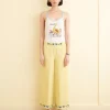Trousers & Pants<BODE Beaded Chicory Pants Yellow