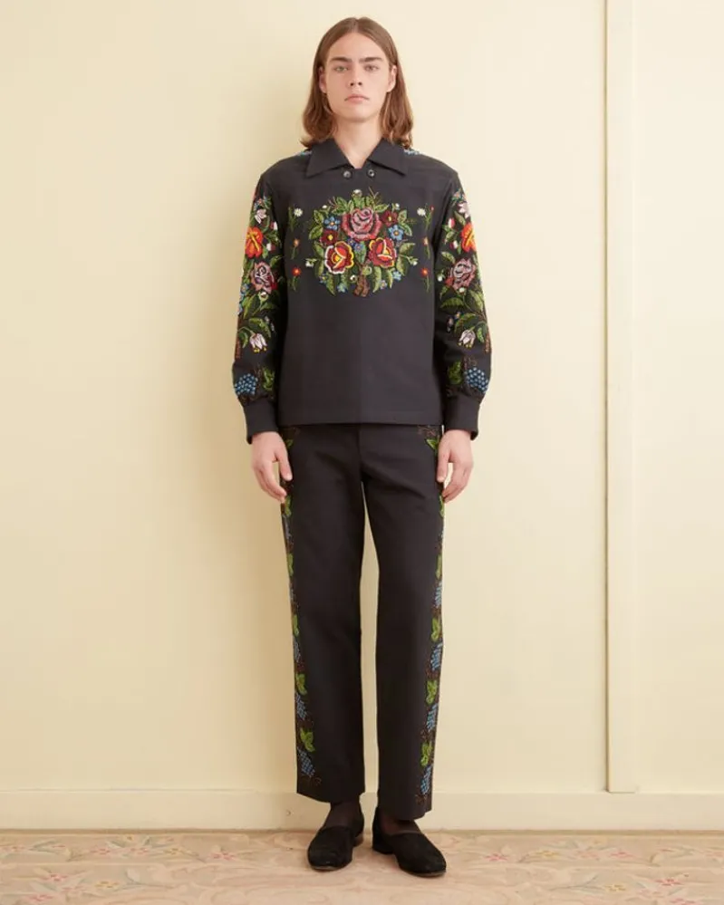 Outerwear<BODE Beaded Concord Pullover Black
