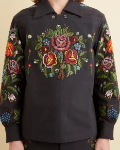 Outerwear<BODE Beaded Concord Pullover Black