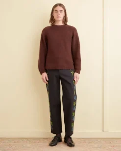 Trousers & Pants<BODE Beaded Concord Trousers Black