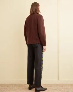 Trousers & Pants<BODE Beaded Concord Trousers Black