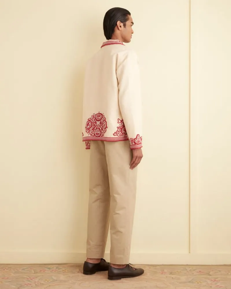 Outerwear<BODE Beaded Flora Jacket Cream