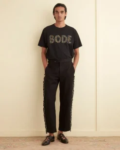 Trousers & Pants<BODE Beaded Fringe Trousers Black