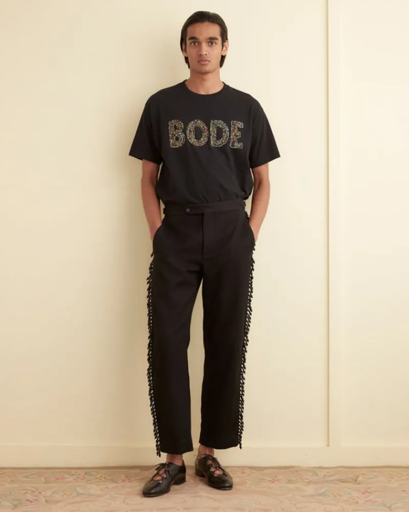 Trousers & Pants<BODE Beaded Fringe Trousers Black