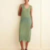Dresses<BODE Beaded Grid Vine Dress Green