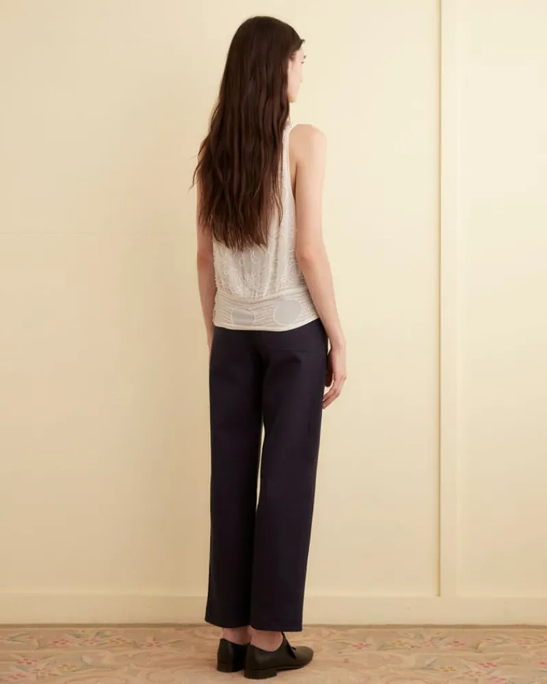 Tops<BODE Beaded Myrtle Shirt Cream