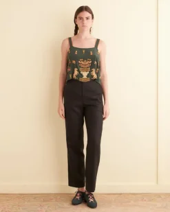 Tops<BODE Beaded Paddock Sampler Tank Green/Multi