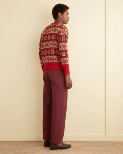 Knitwear<BODE Begonia Stripe Sweater Red