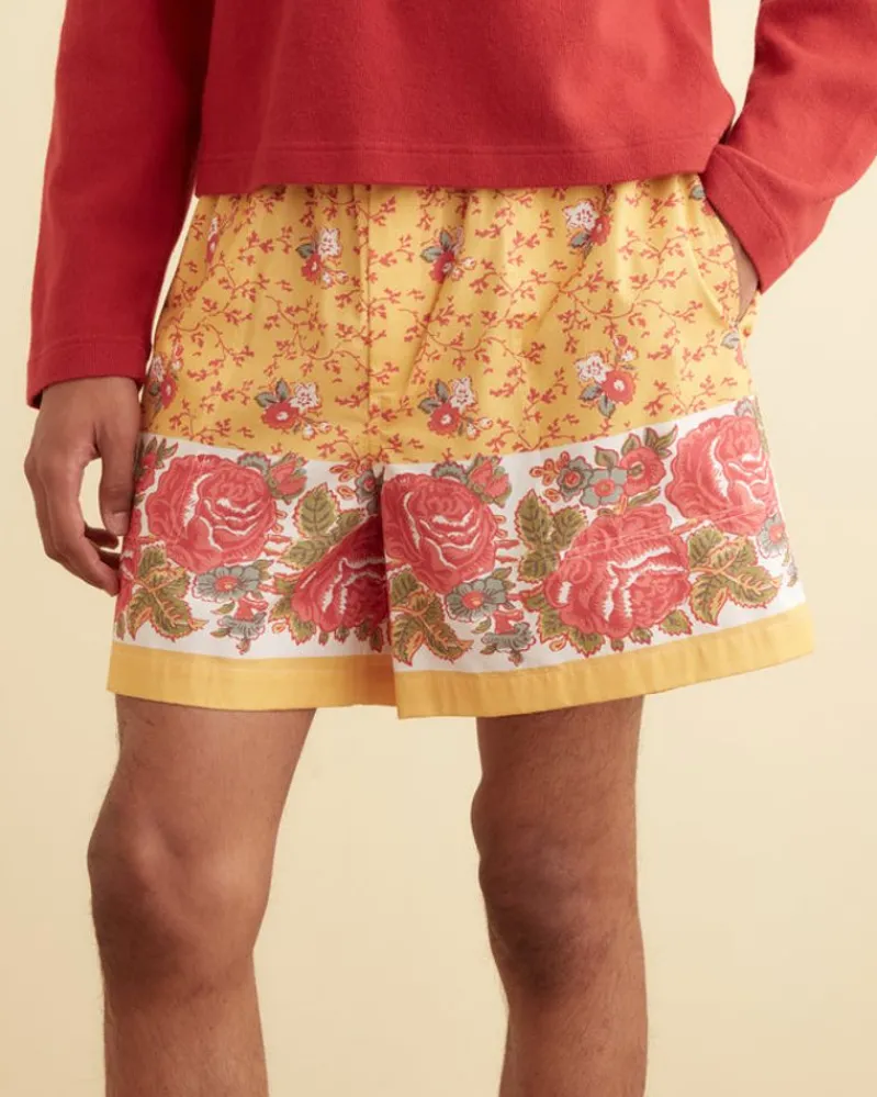 Shorts<BODE Blooming Border Shorts Yellow