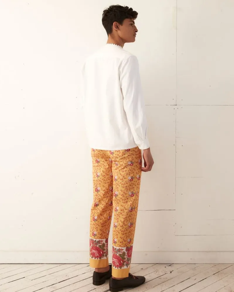 Trousers & Pants<BODE Blooming Border Trousers Yellow