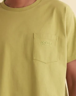 Cut & Sew<BODE Embroidered Pocket Tee Green