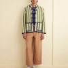 Knitwear<BODE Bold Stripe Cardigan - Green/Cream