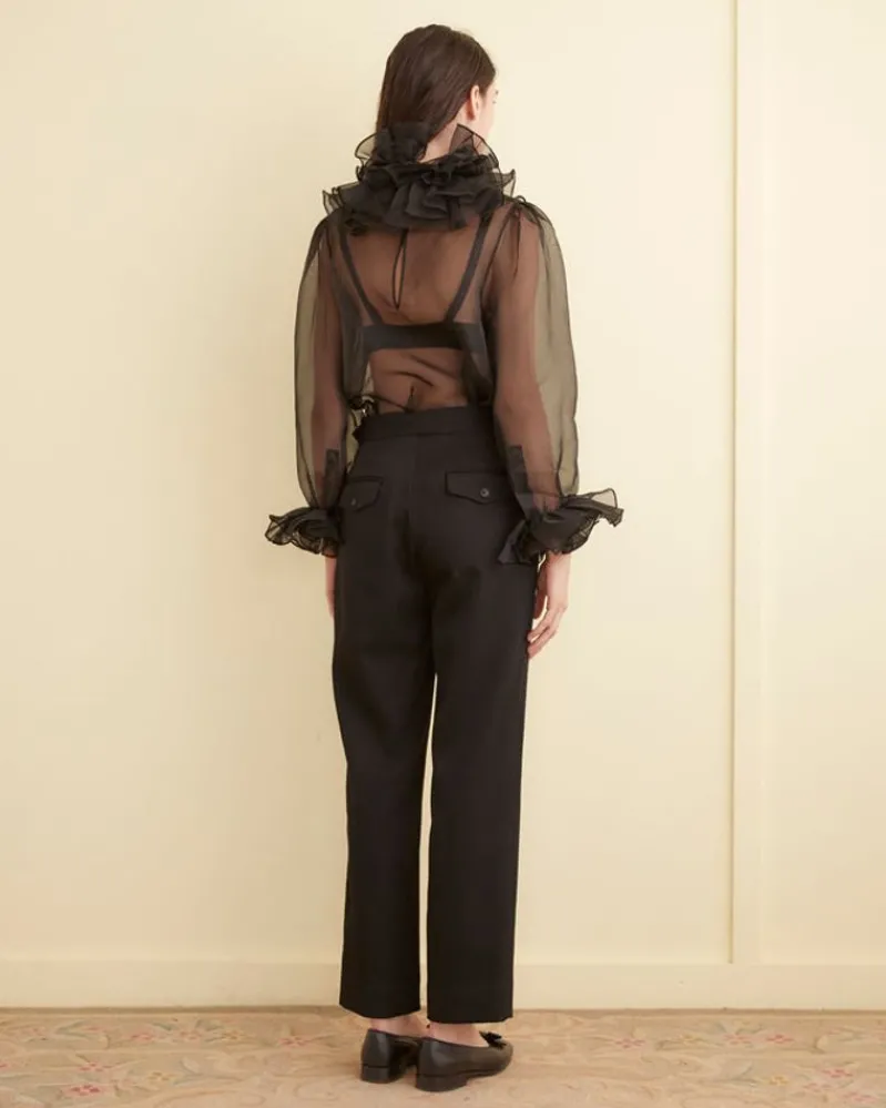 Tops<BODE Boo Ruffle Top Black