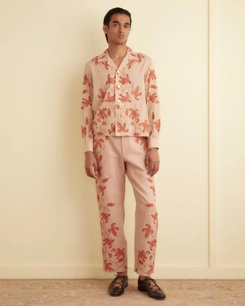 Trousers & Pants<BODE Bougainvillea Trousers Pink