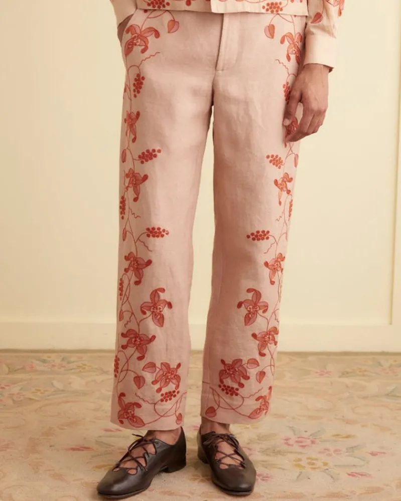 Trousers & Pants<BODE Bougainvillea Trousers Pink