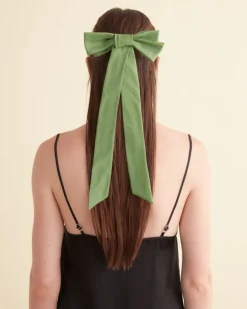 Accessories<BODE Bow Barrette - Green