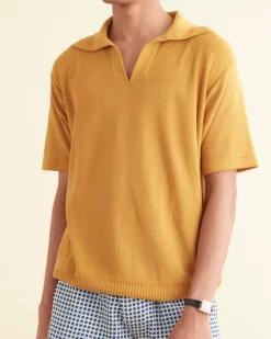 Knitwear<BODE Boxy Polo Mustard