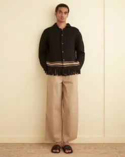 Knitwear<BODE Braided Fringe Shirt Black