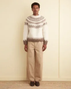 Knitwear<BODE Branch Yoke Sweater Ecru