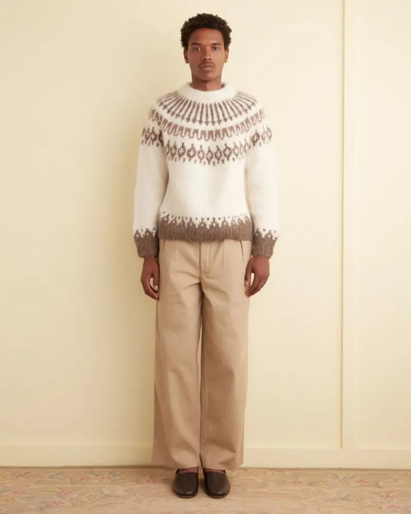 Knitwear<BODE Branch Yoke Sweater Ecru