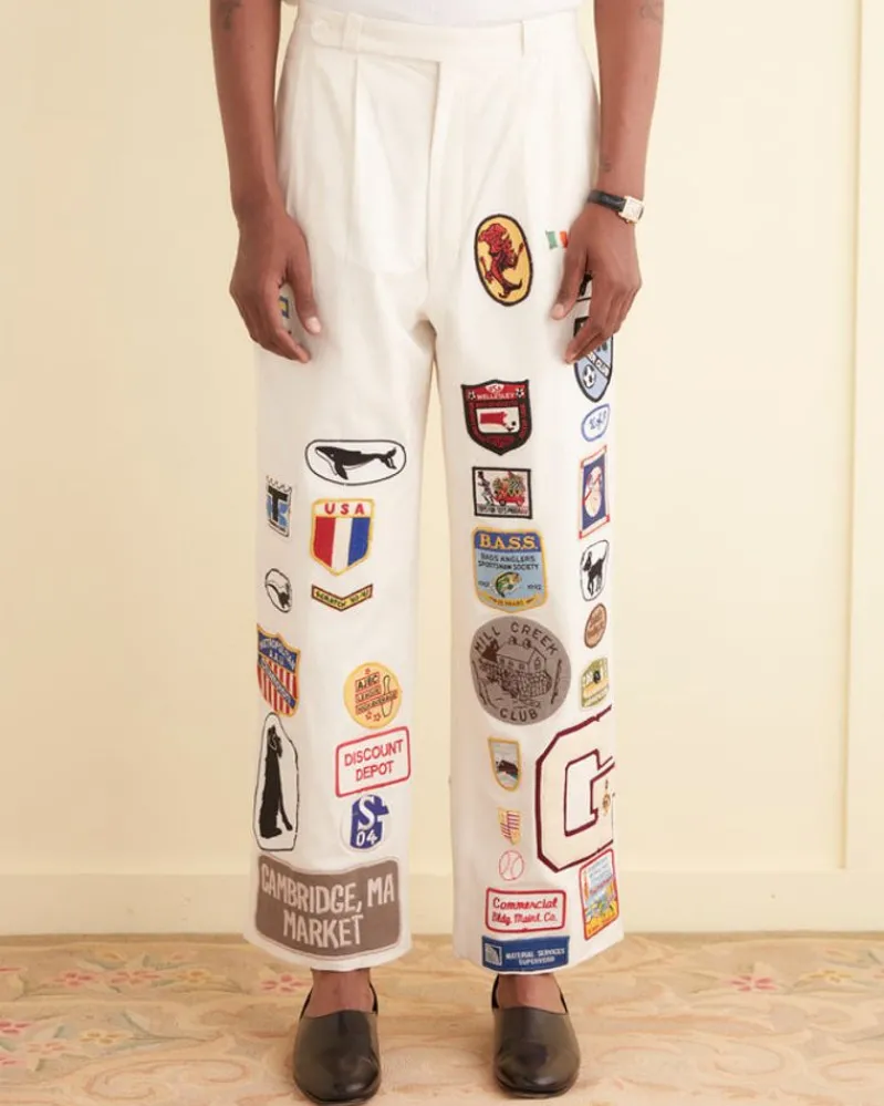 Trousers & Pants<BODE Cambridge Mcnab Trousers White/Multi