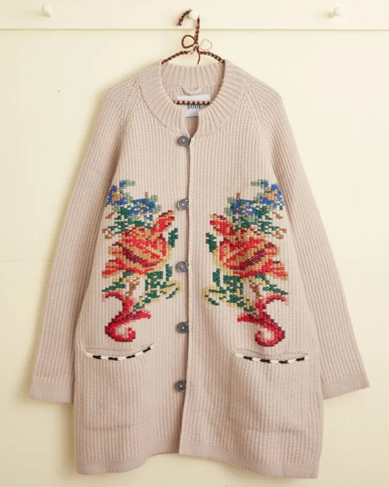 Knitwear<BODE Cape Cod Cross Stitch Jacket