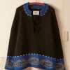 Knitwear<BODE Cape Cod Cross Stitch Pullover - Black