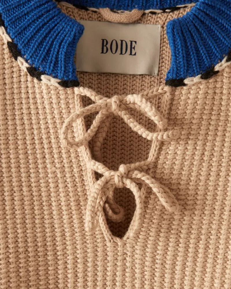 Knitwear<BODE Cape Cod Cross Stitch Pullover - Tan