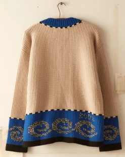 Knitwear<BODE Cape Cod Cross Stitch Pullover - Tan