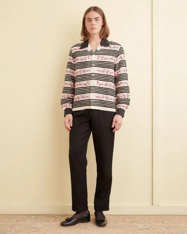 Shirts<BODE Cherry Blossom Stripe Long Sleeve Shirt Multi